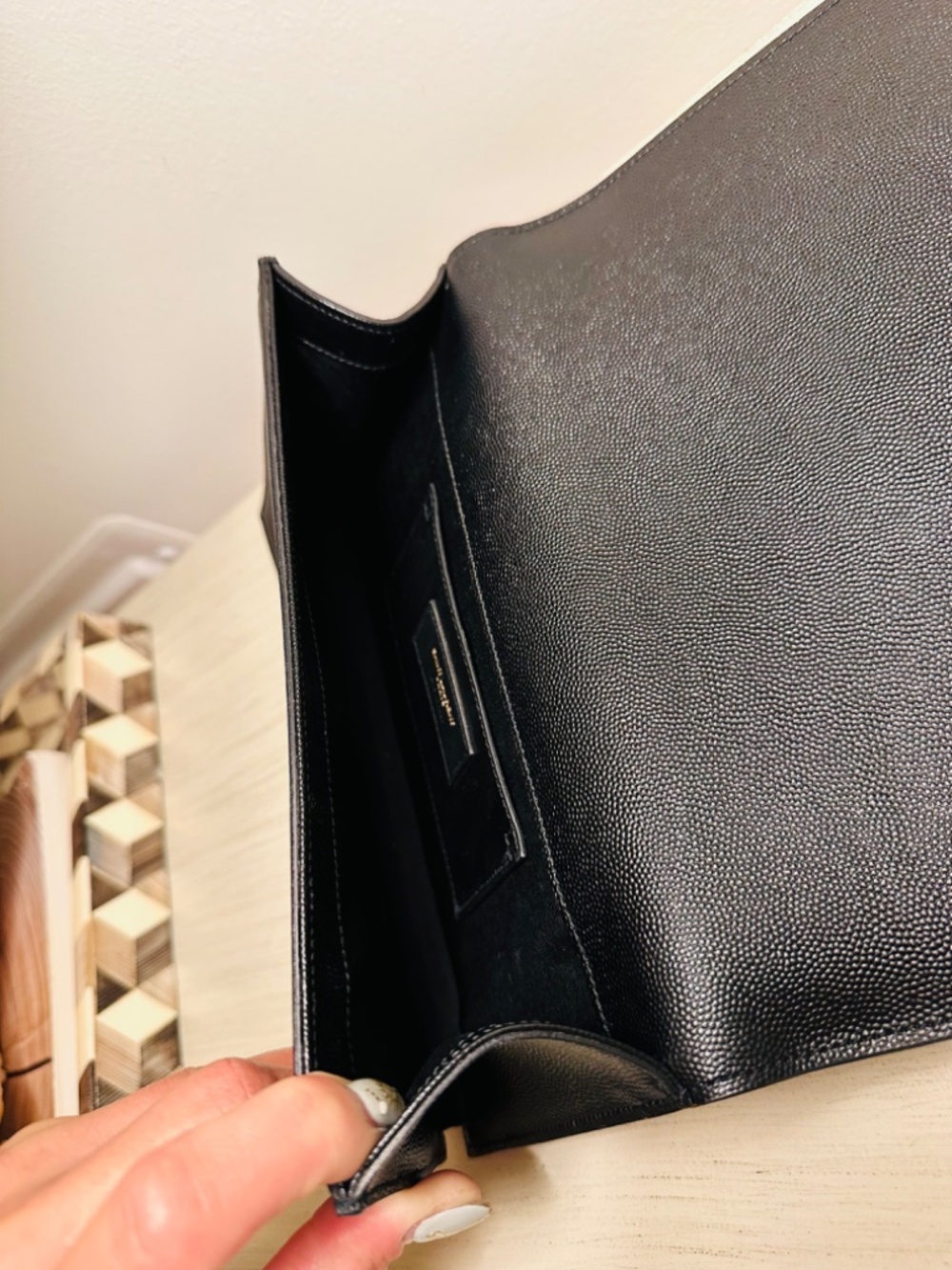 Saint Laurent Kate Clutch - Black - Picture 9 of 12